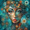 Teal Mosaic Muse