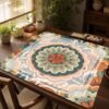 Teal Marigold Mandala